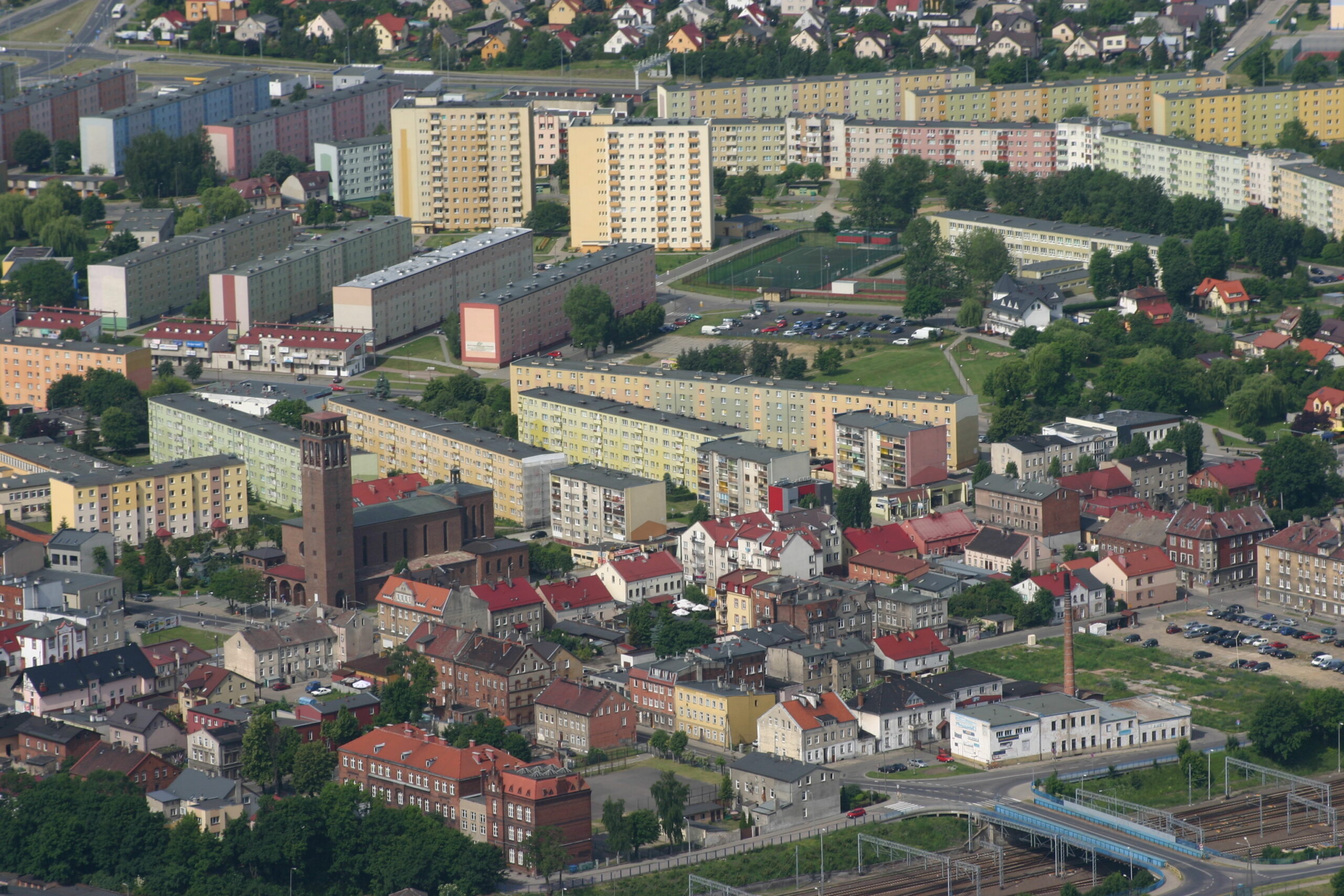 Widok na osiedle Garnuszewskiego w Tczewie