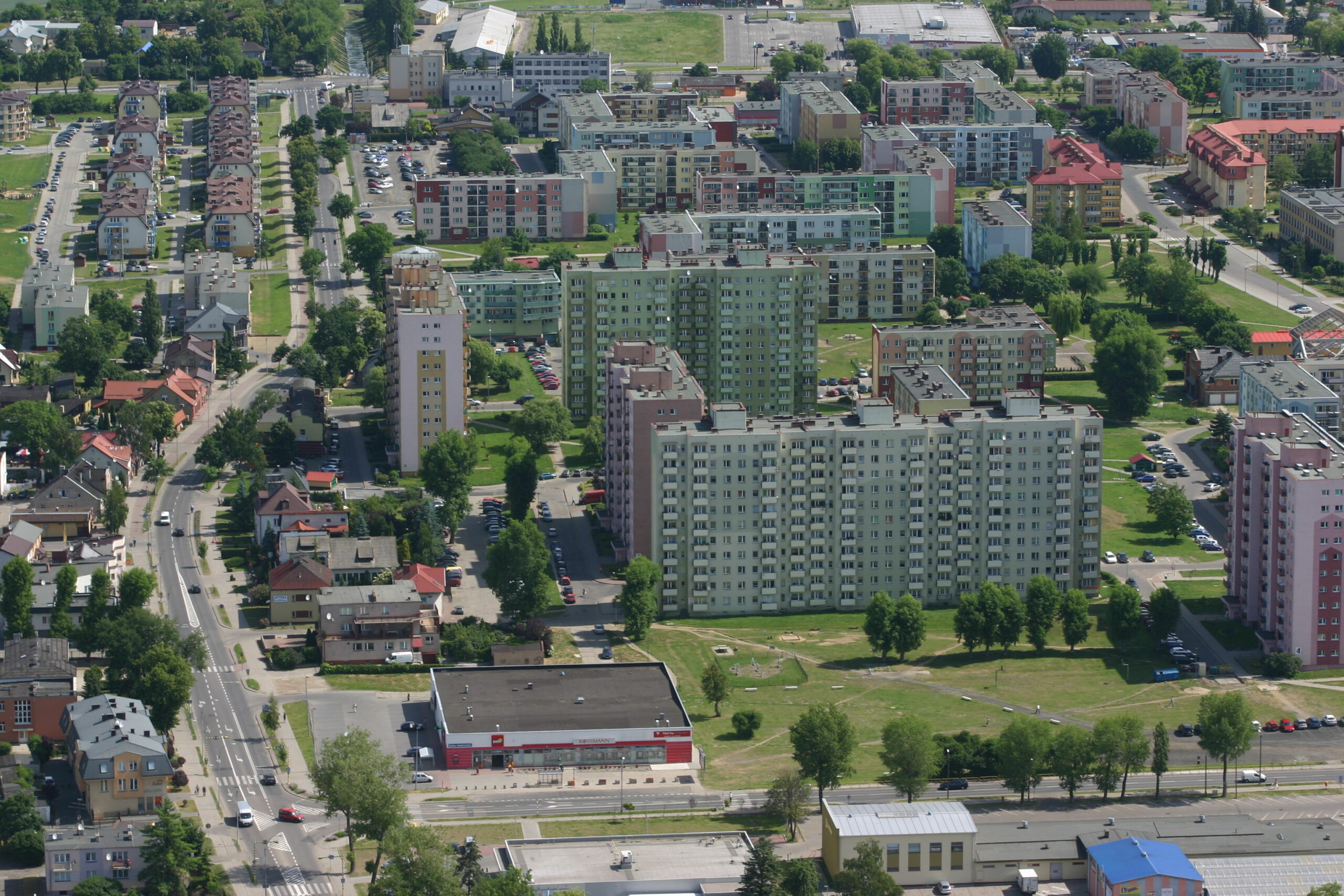 Widok na osiedle Suchostrzygi II w Tczewie